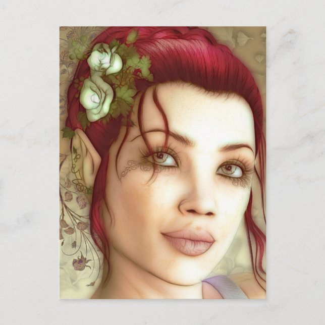 Carte Postale Elven Princess Imaginaire Art (Devant)