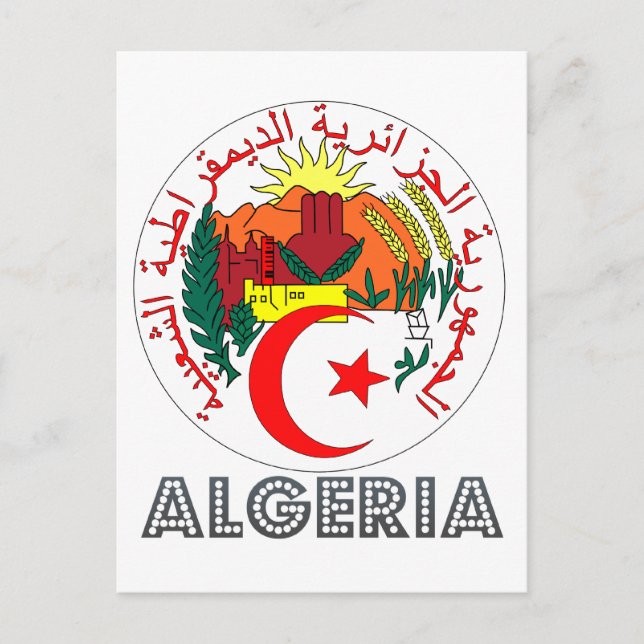 Carte Postale Emblème algérien (Devant)