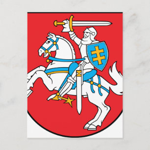 Carte Postale Emblème de Lituanie - Armoiries - Lietuvos Herbas