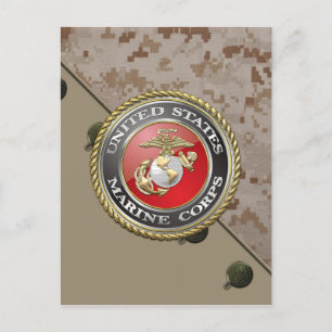 Carte Postale Emblème et uniforme USMC [3D]