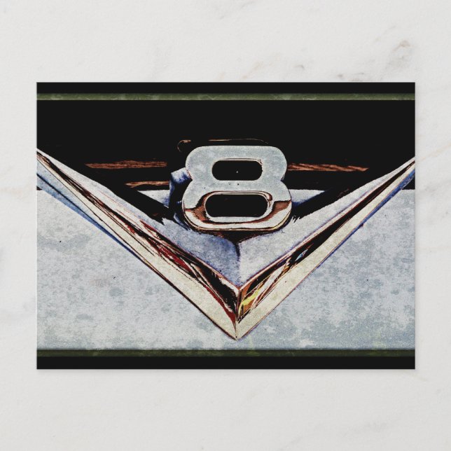 Carte Postale Emblème Grunge V8 Big Block (Devant)
