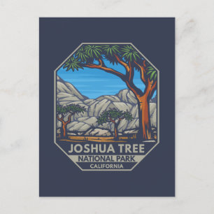 Carte Postale Emblème rétro du parc national de Joshua Tree