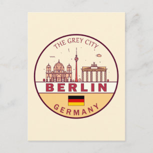Carte Postale Emblème Skyline de Berlin Allemagne