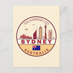 Carte Postale Emblème Skyline de Sydney Australia City