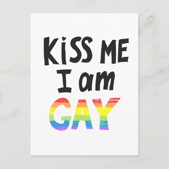 Carte Postale Embrasse-moi je suis gay (Devant)