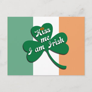 Carte Postale Embrasse-moi Je suis irlandais