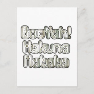 Carte Postale Embrassez le moment : Hakuna Matata Ash Grey Texte