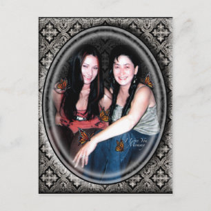 Carte Postale Embrous et souhaits de baisers à papillon