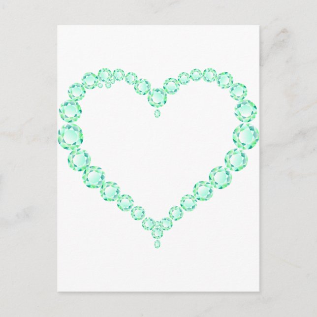 Carte Postale Emerald Jewel Heart (Devant)
