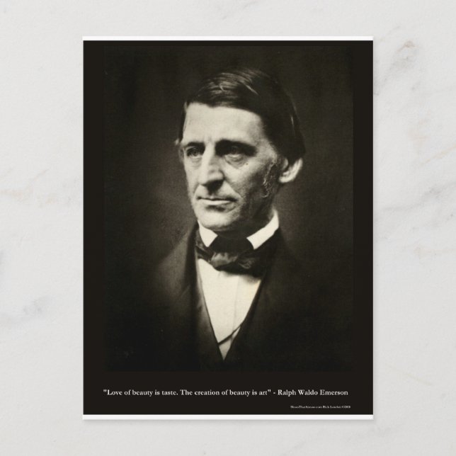 Carte Postale Emerson Love Of Beauty Is Taste Love Citations Cad (Devant)