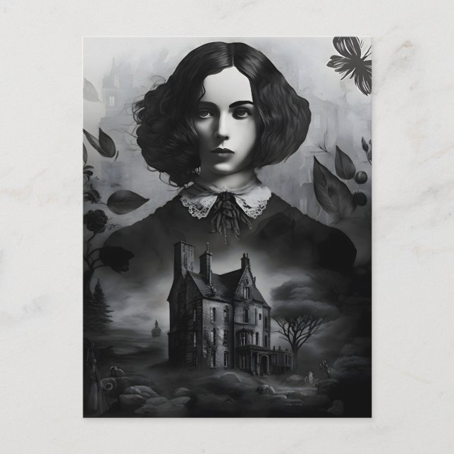 Carte Postale Emily Bronte, Écrivaine gothique victorienne de Ja (Devant)