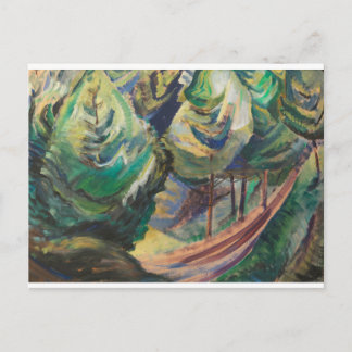 Carte Postale Emily Carr Path parmi les pins Paysage canadien
