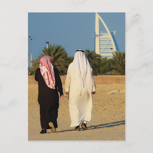Carte Postale Emirate Dubai Burj al Arab Sheikh beach emirati (Devant)