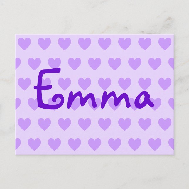 Carte Postale Emma en violet (Devant)