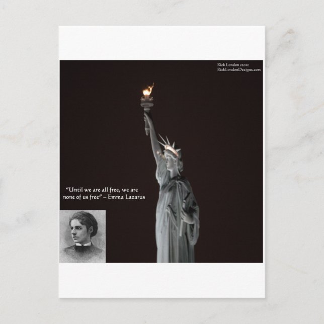 Carte Postale Emma Lazarus & Statue De La Liberté Cadeaux & Cart (Devant)