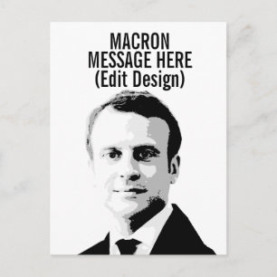 CARTE POSTALE EMMANUEL MACRON PERSONNALISÉ