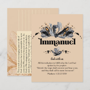 Carte Postale Emmanuel   Noms de la Bible Dévotionnelle de Dieu