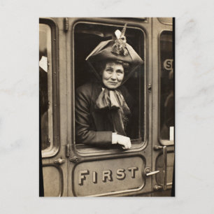 Carte Postale Emmeline Pankhurst Feminist et Suffragette
