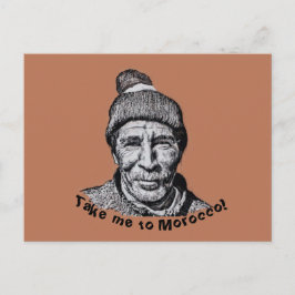 Carte Postale Emmenez-Moi Au Maroc Peinture murale D'Un Vieux Ho