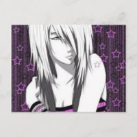 Carte postale Emo Anime Girl