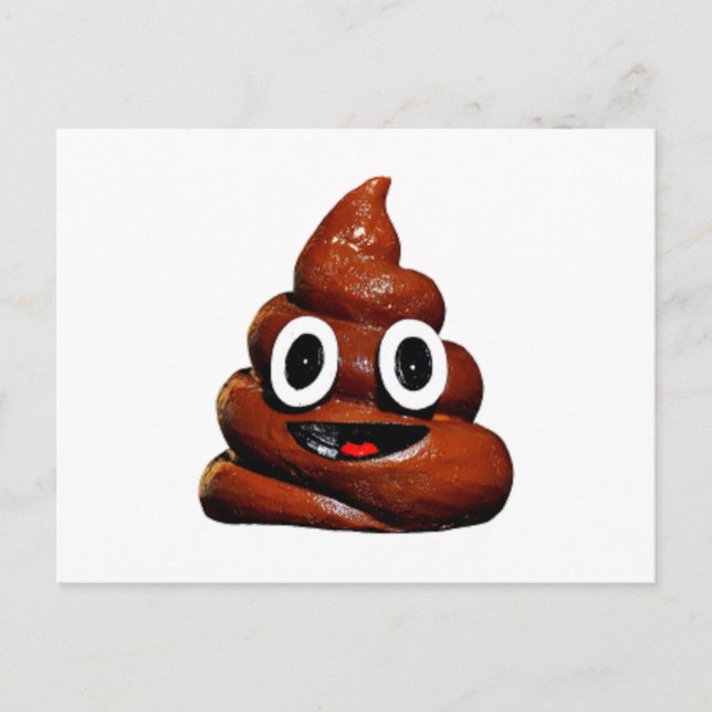 Carte Postale emoji de caca drôle heureux (Devant)