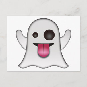 Carte Postale Emoji de Fantôme Effrayant Cool Fun