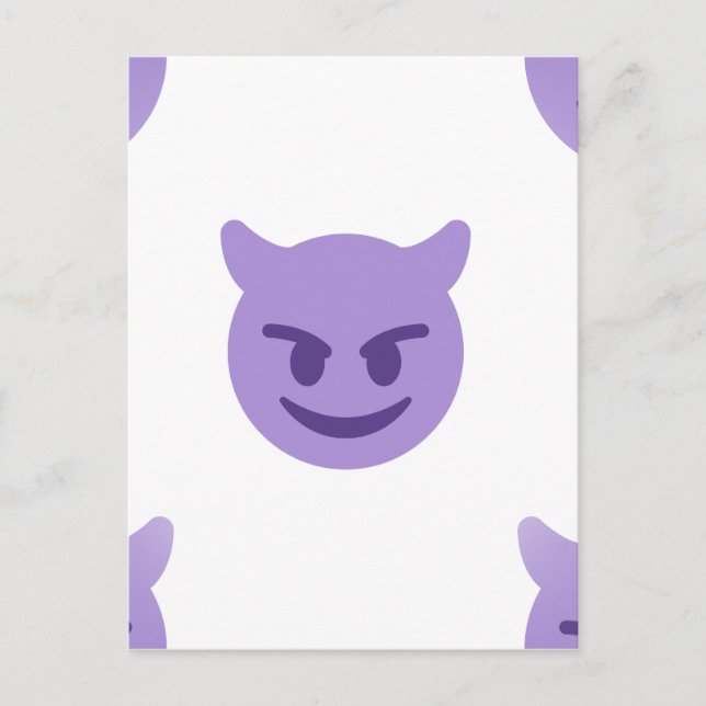 Carte Postale emoji diable (Devant)