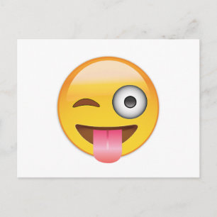 Carte Postale Emoji - visage avec la langue
