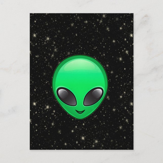 Carte Postale emojis alien (Devant)