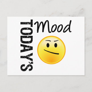 Carte Postale Emoticon de l'humeur d'aujourd'hui en colère