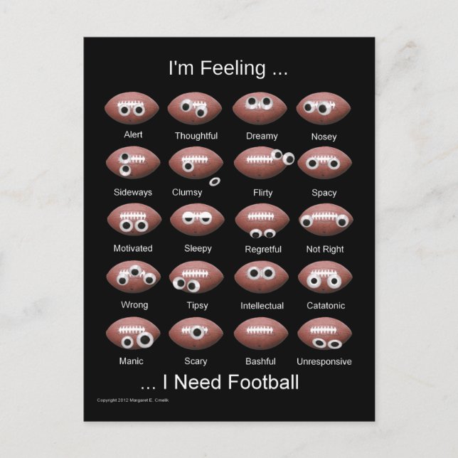 Carte postale Émotions de football (Devant)