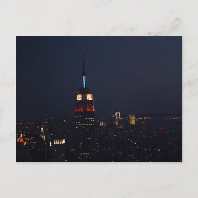Carte Postale Empire State Building La Nuit (Devant)