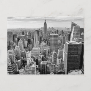 Carte Postale Empire State Building noir New York City