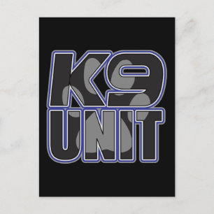 Carte Postale Empreinte de patte de l'unité K9 de la police