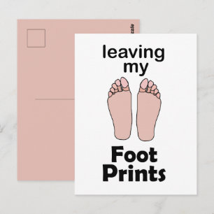 Carte Postale Empreinte de pied Laissant mes empreintes Inspiran