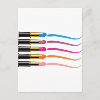 Carte Postale empreinte rouge