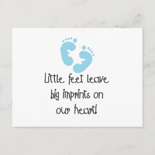Carte Postale Empreintes Bleues Petits Pieds Grandes Imprimantes