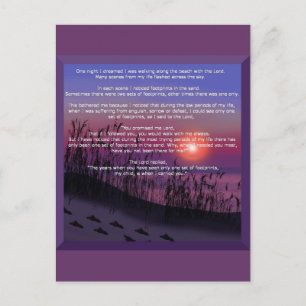 Carte Postale Empreintes dans le sable