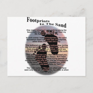 Carte Postale Empreintes dans le sable...