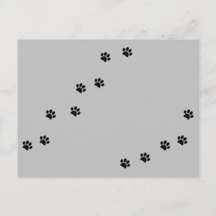 Carte Postale Empreintes de pattes