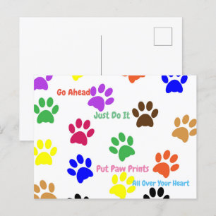 Carte Postale Empreintes de pattes