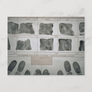 Carte Postale Empreintes digitales