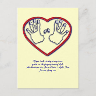 Carte Postale Empreintes digitales de Dieu - 1 Pierre 5:6-7