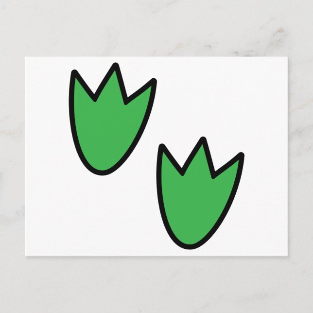 Carte Postale Empreintes Dinosaure (Devant)