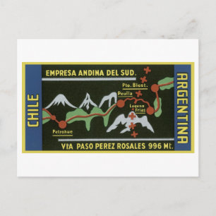 Carte Postale Empresa ANdina Del Sud, Chili, Argentine