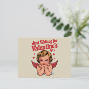 Carte Postale En attendant simplement la Saint-Valentin Bébé Cup