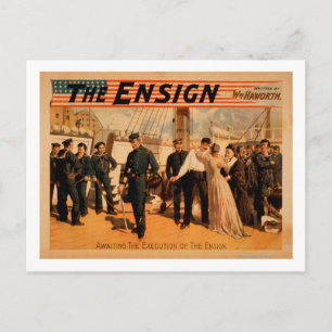 Carte Postale En attente de l'exécution du théâtre Ensign