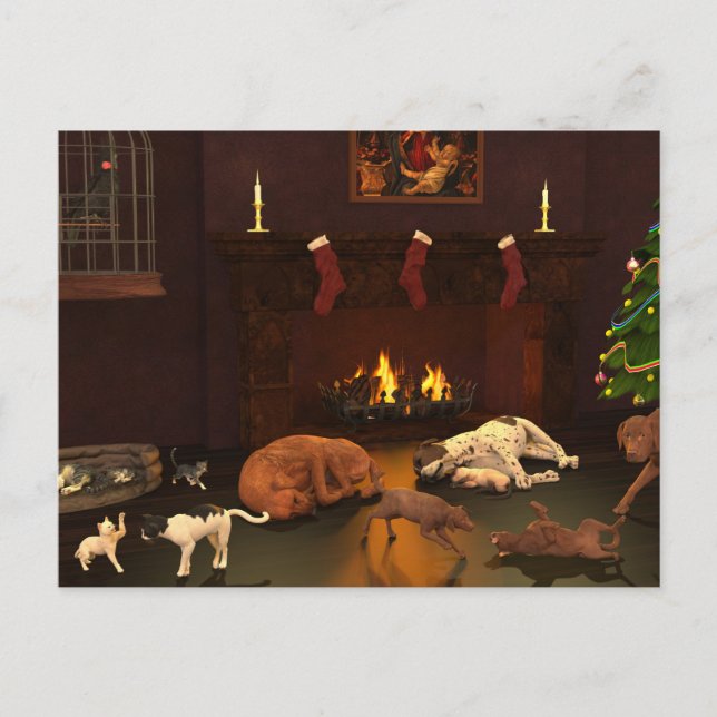 Carte Postale En Attente Du Père Noël (Devant)