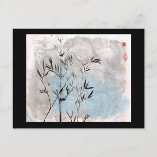 Carte postale en bambou clair de lune