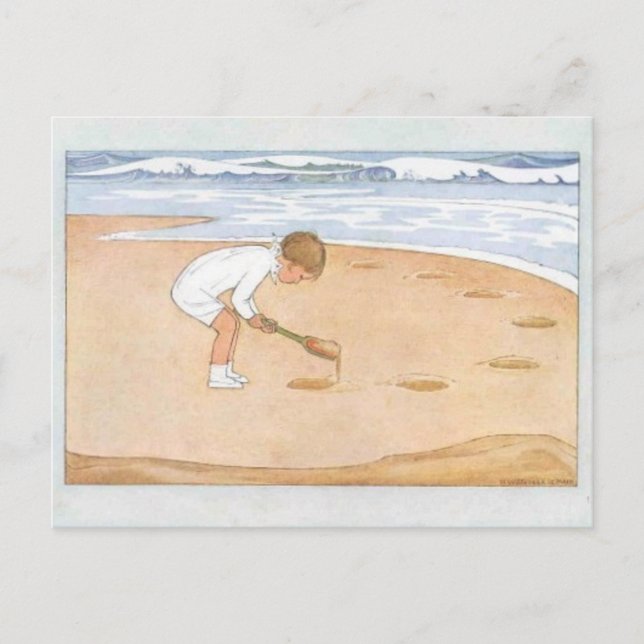 Carte Postale En bord de mer Vintage (Devant)